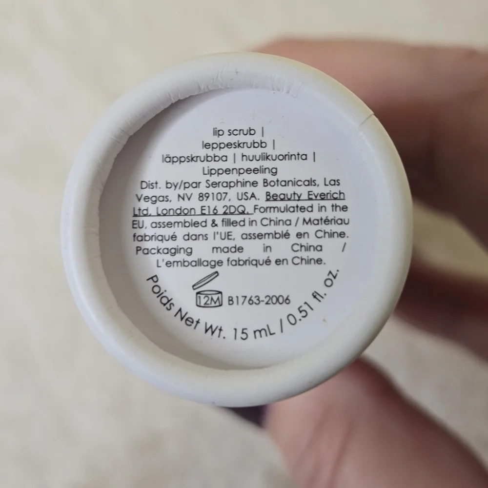 Seraphine Botanicals Sugar + Lemon Moisterizing Lip Buffer